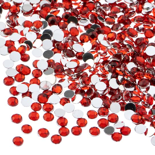 John Bead; John Bead Acrylic Round Flat Back Rhinestones, 4mm; Category:Flatback; Image:1
